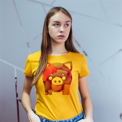 Футболка "Marshmallow Pig", женская 1659