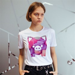 Футболка "Marshmallow Pig", женская - фото 5323