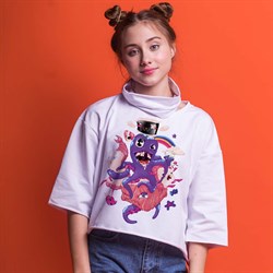Фуфайка  короткая "Octopus", унисекс