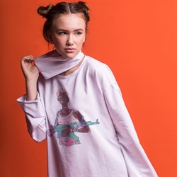 Фуфайка длинный рукав  Gun Girl, Унисекс