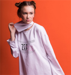 Фуфайка длинный рукав  ZEF SIDE, Унисекс