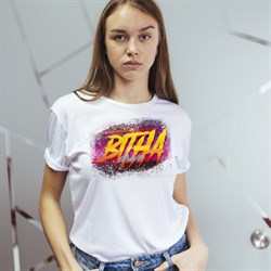 ФУТБОЛКА РАЙОН БЫТХА, женская ФУТБОЛКА РАЙОН БЫТХА, женская